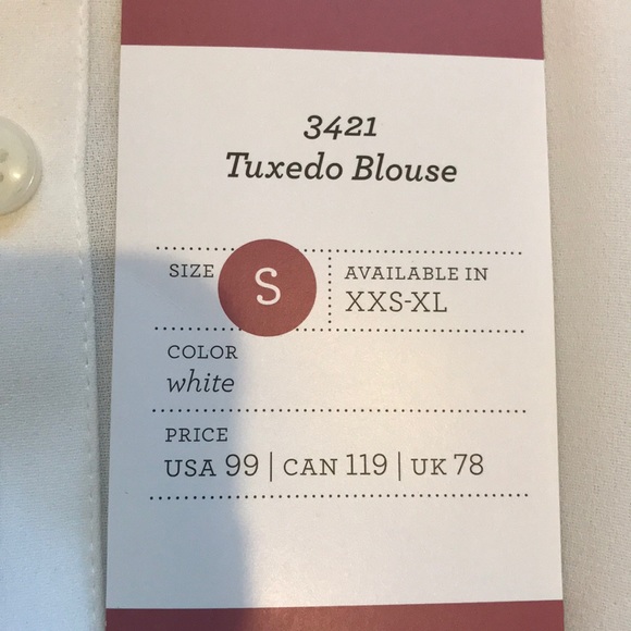 NWT CAbi Tuxedo Blouse - Picture 7 of 8